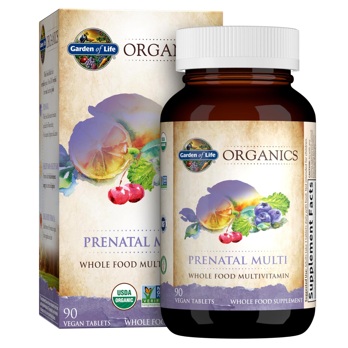 Garden of Life Organics Prenatal Multivitamin with Folate, B6, B12, D3 & Iron – Prenatal Vitamins for Women with Energy Metabolism Support for Healthy Fetal Development
