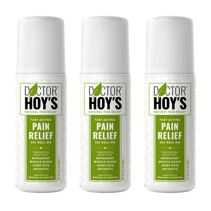 DOCTOR HOY'S Natural Pain Relief Gel, Water Based with Arnica, Anti-Inflammatory, Clean, Safe and Effective Natural Pain Relief, 3 oz. Roll-On, 3pk DOCTOR HOY'SBuy Supplements Australia