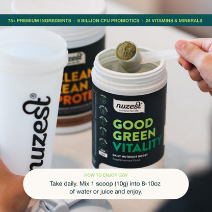 Nuzest Greens Powder Good Green Vitality – Vitamins, Minerals & Superfoods – Vegan Multivitamin Supplement (300g) Nuzest buy supplements Au