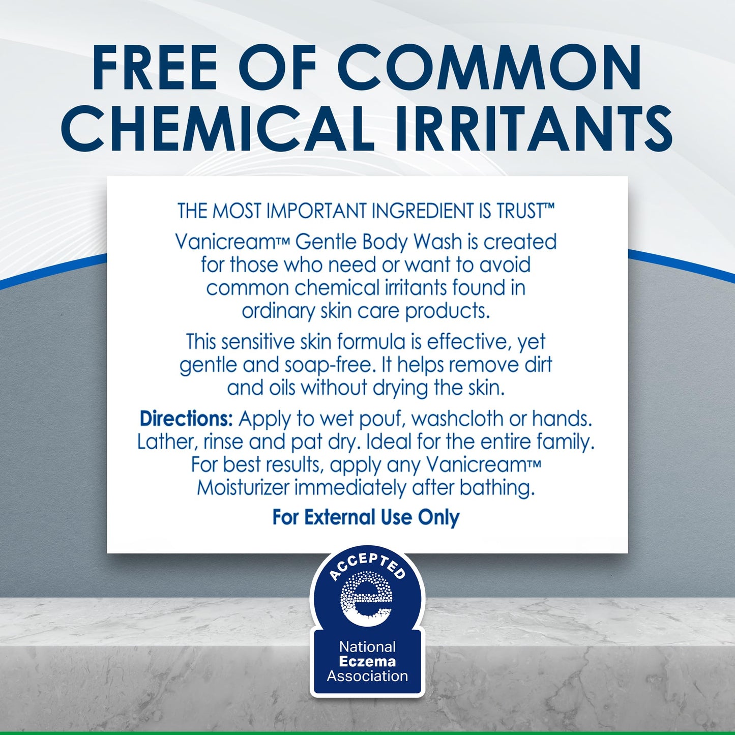 Vanicream Gentle Body Wash -12 fl oz - Formulated Without Common Irritants for Those with Sensitive Skin