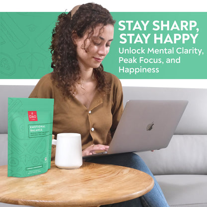 D'AO Labs Emotional Balance - Emotional Balance Powder - Calm & Stress Relief - Effervescent Powder with Apple-Cucumber Flavor - Xiao Yao San Traditional Chinese Herbal - 30 Individual Servings DAO LabsBuy Supplements Australia