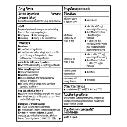 Good Sense Levocetirizine Dihydrochloride Tablets, Antihistamine, 5 mg, 35 Count (Pack of 1) GoodSense buy supplements Au