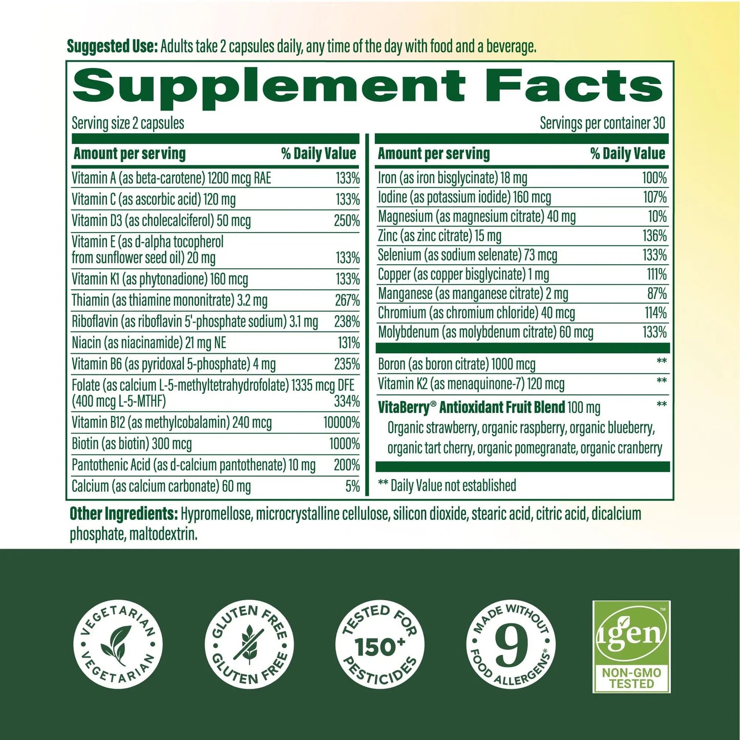 MegaFood Whole Body Womens Multivitamin - Multivitamin for Women - Vitamin D3 K2, Magnesium Citrate, Folate, Biotin, Iron MegaFood