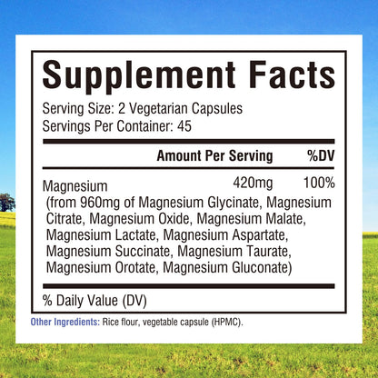 Innate Vitality 10-in-1 Magnesium Complex 960mg, 420mg Elemental Mag per Serving, with Magnesium Glycinate, Citrate, Malate, and More, Sleep, Digestion, Energy Support, 90 Vegan Caps Innate Vitality buy supplements Au