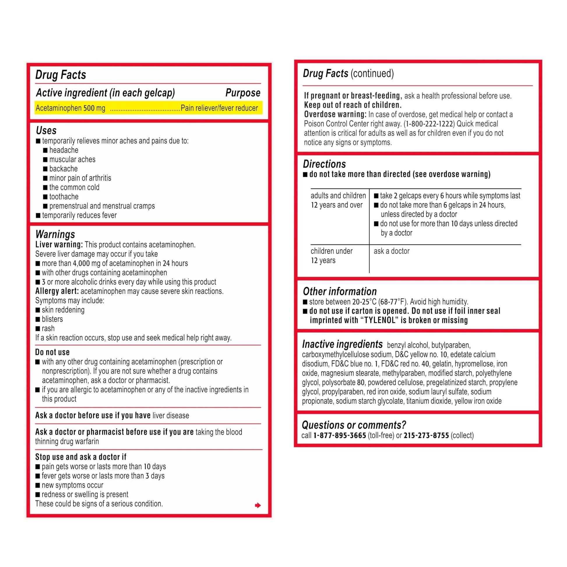 Tylenol Extra Strength Acetaminophen Rapid Release Gels, Fast, Strong Pain Relief, Fever Reducer Medicine, 500 mg Gelcaps with Laser‑Drilled Holes for Fast Release, Value Size, 225 Count TylenolBuy Supplements Australia