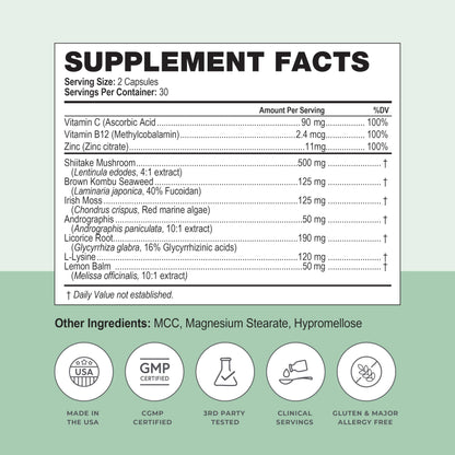 Simplix | Natural Supplement to Strengthen The Immune System | Respond to Outbreaks | Source of Highly Researched Mushroom & Seaweed Polysaccharides 60 Veggie Capsules (3 Pack) (180 Count) Papillex buy supplements Au