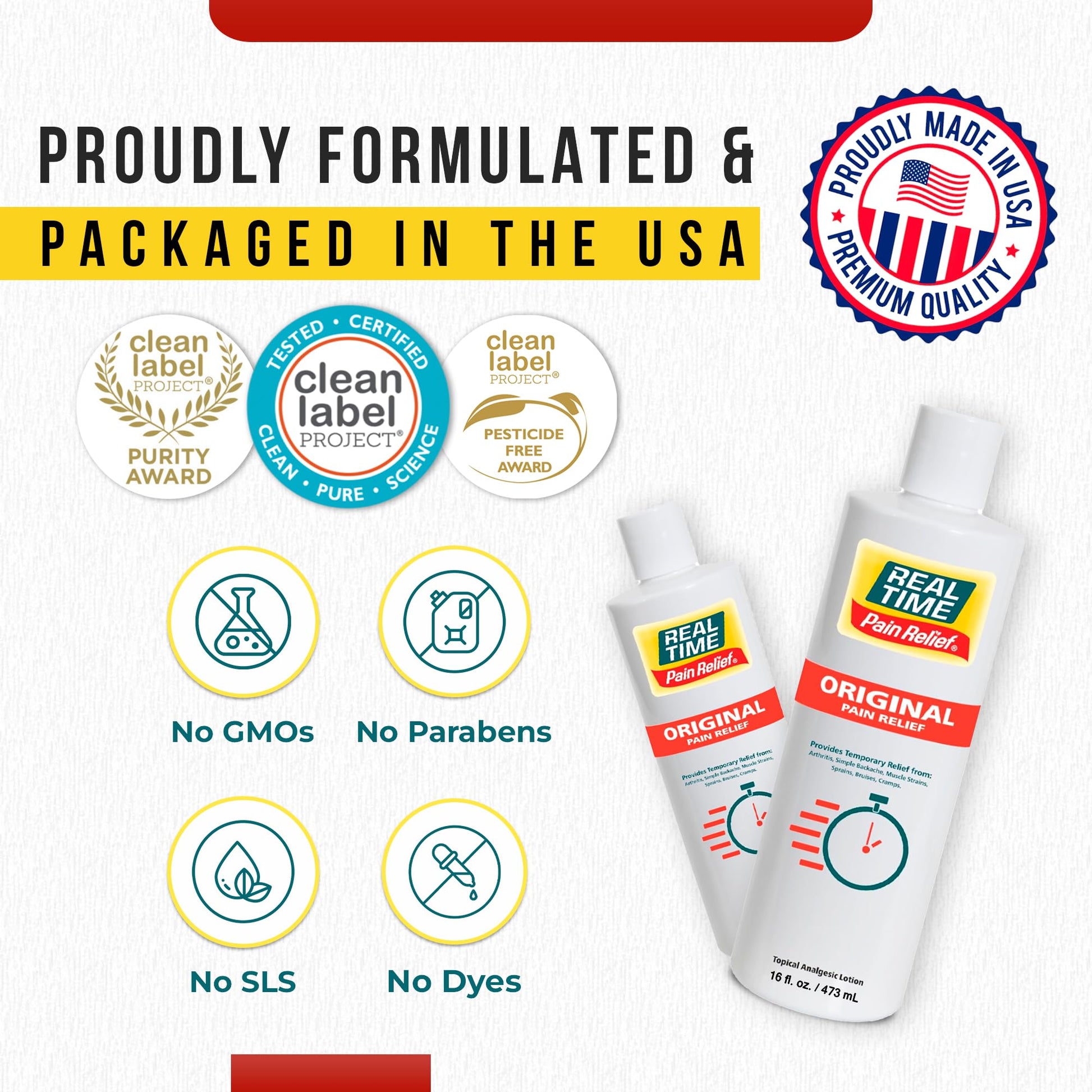 Real Time Pain Relief Cream 16oz Bottle | 17 Natural Ingredients: 1.25% Menthol, Arnica & MSM | Muscle Strain & Joint Discomfort Relief for Arthritis, Cramps, Sprains, Bruises, Hands, Back & Knee Pain Real Time Pain ReliefBuy Supplements Australia