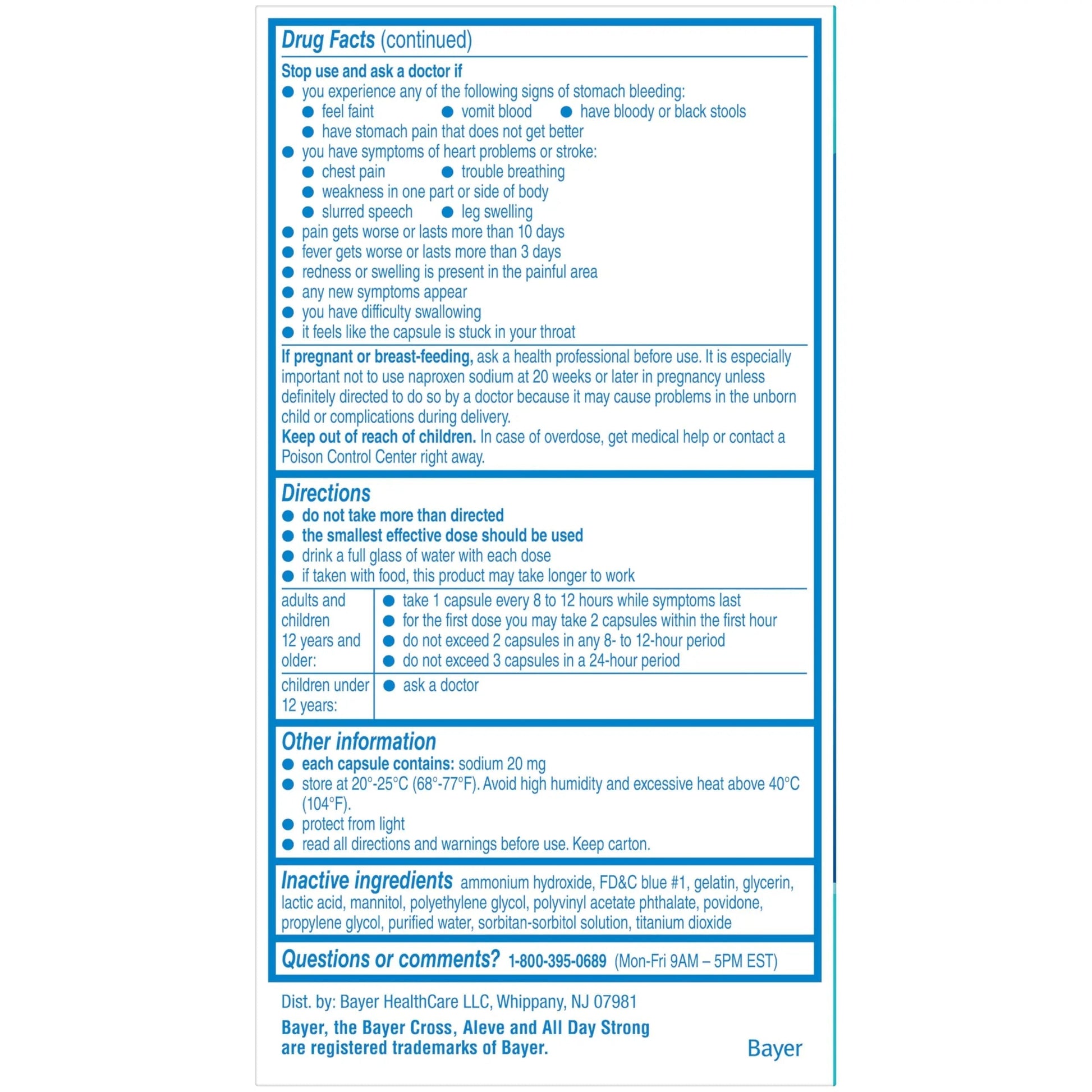 Aleve Liquid Capsules, Naproxen Sodium Capsules 220 mg (NSAID), Pain Reliever/Fever Reducer, Fast Pain Relief, 120 Count AleveBuy Supplements Australia
