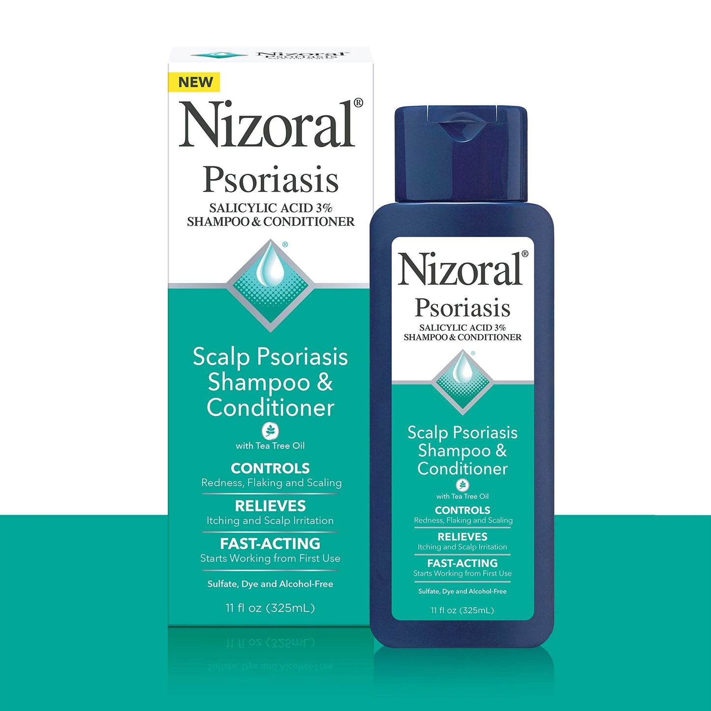 Nizoral Psoriasis Shampoo & Conditioner, 11 Oz, Gentle Scalp Treatment, Relieves Itching and Flaking, Redness and Scaling Effective Scalp Psoriasis Shampoo