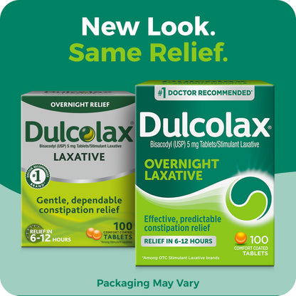 Dulcolax Stimulant Laxative Tablets, Predictable & Effective Constipation Relief, Relieves Straining & Bloating, Bisacodyl 5 mg, 100 Count Dulcolax buy supplements Au