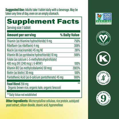 MegaFood Balanced B Complex - B Complex Vitamin Supplement - 8 B Vitamins Including Vitamin B6, Vitamin B12, Folate, Biotin & More - Supports Cellular Energy Production