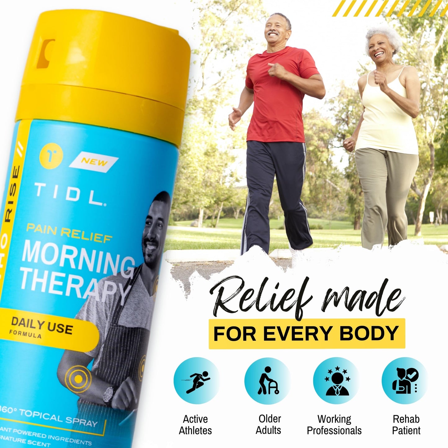 TIDL Pain Relief Spray, 3 Oz, Refreshing Morning Therapy for Muscle, Joint & Neck Pain Relief, Energizing, Plant-Based Menthol & Camphor Pain Reliever, Quick Drying Formula TIDLBuy Supplements Australia