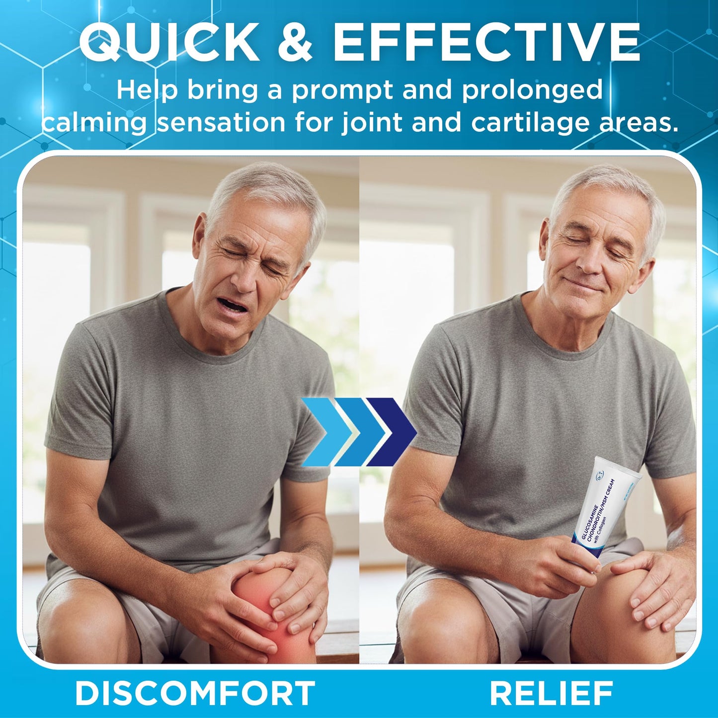 Dr. T Glucosamine Chondroitin Cream - Premium Formula with MSM and Collagen for Joint and Muscle Discomfort - Maintains Joint Strength, Flexibility & Muscle Mobility - 4.23 oz / 120g (2 Pack) Dr. TBuy Supplements Australia