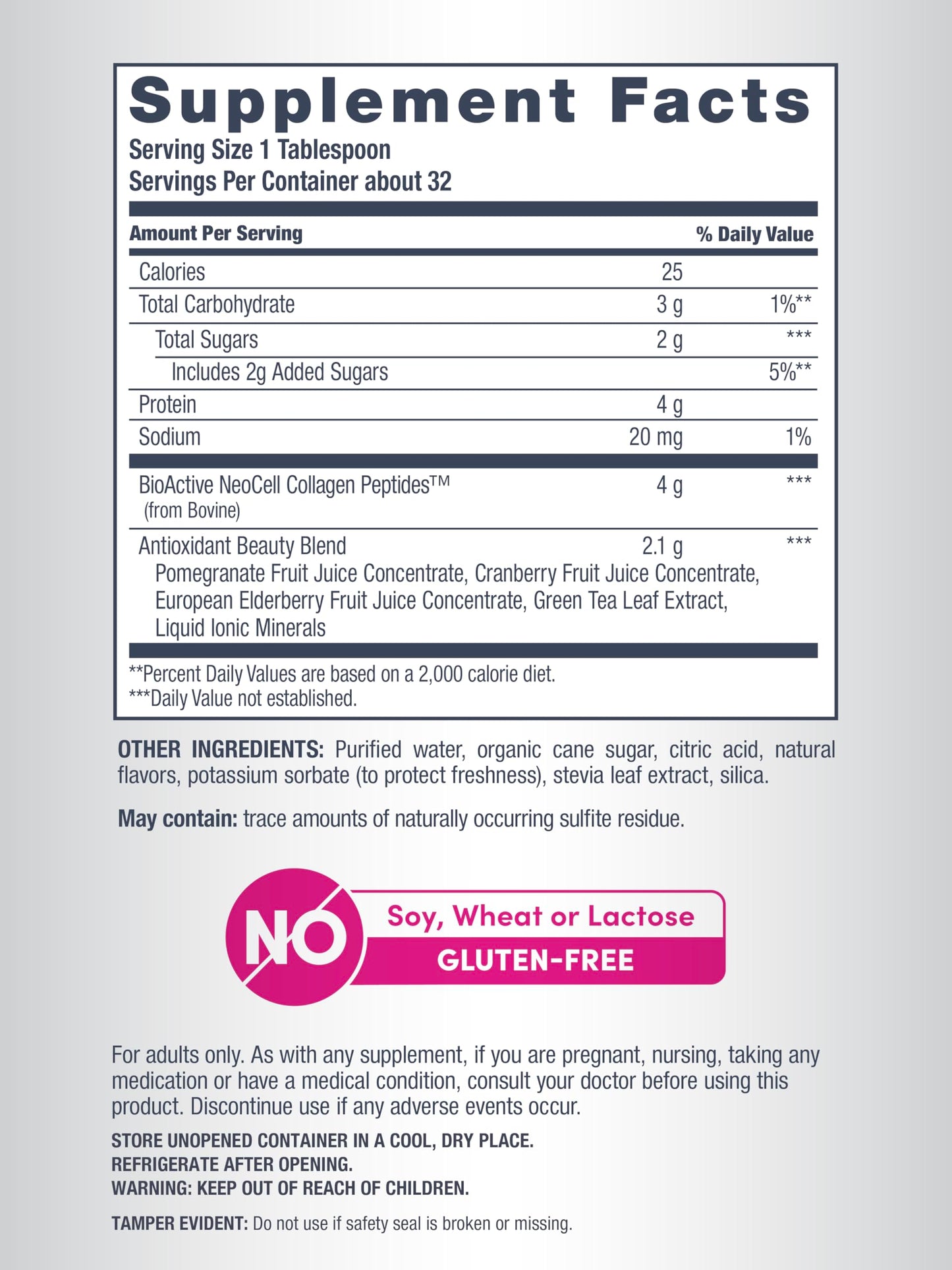 NeoCell Advanced Liquid Collagen | 4000 mg | Pomegranate and Fruit Juice Concentrates | for Women and Men | 16 fl oz
