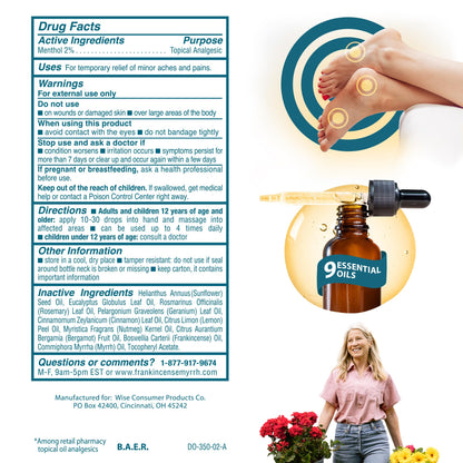 FRANKINCENSE & MYRRH Foot Pain Relief Rubbing Oil, Neuropathy Pain Relief for feet, Frankincense Essential Oil, Diabetic Lotion & Cream, Nerve, Neuropathy, Maximum Strength – 2 Pack FRANKINCENSE & MYRRHBuy Supplements Australia