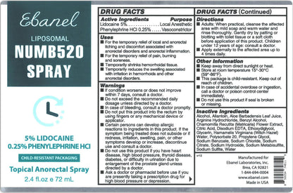 Ebanel Bundle of 5% Lidocaine Numbing Spray and Tattoo Aftercare Healing Balm