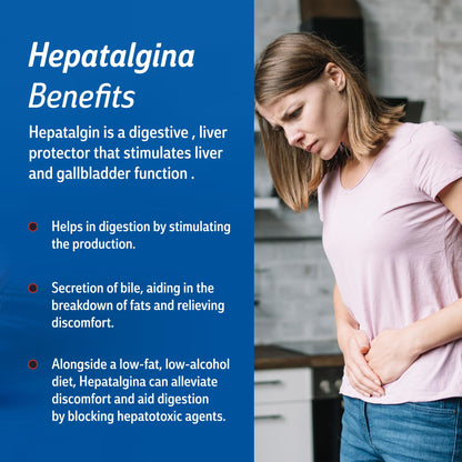 Hepatalgina Liver Support Digestive Protector - Liquid Herbal Supplement with Artichoke Extract for Liver Cleanse Detox & Repair - Liver Detox Cleanse Drops with Mint, Boldo & Carrot - 120 ml Hepatalgina buy supplements Au