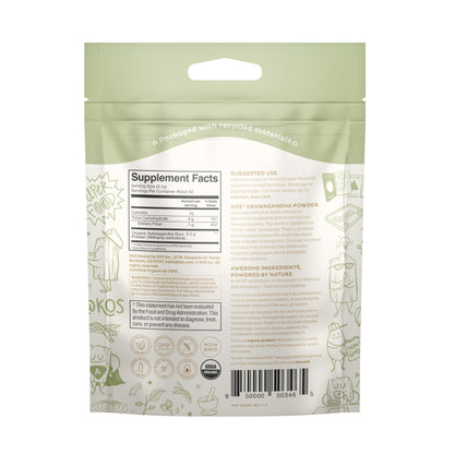 KOS Organic Ashwagandha Powder KOS buy supplements Au