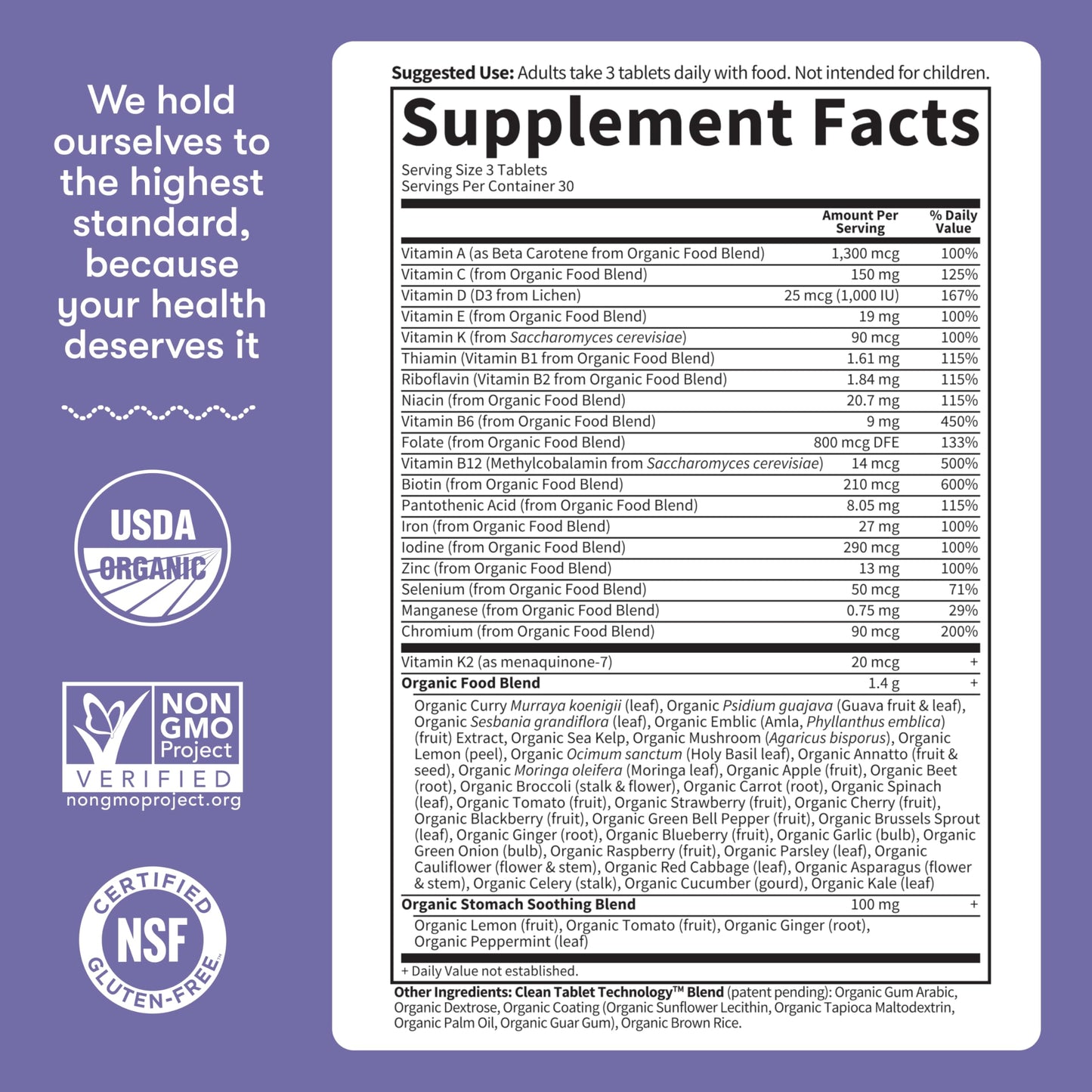 Garden of Life Organics Prenatal Multivitamin with Folate, B6, B12, D3 & Iron – Prenatal Vitamins for Women with Energy Metabolism Support for Healthy Fetal Development
