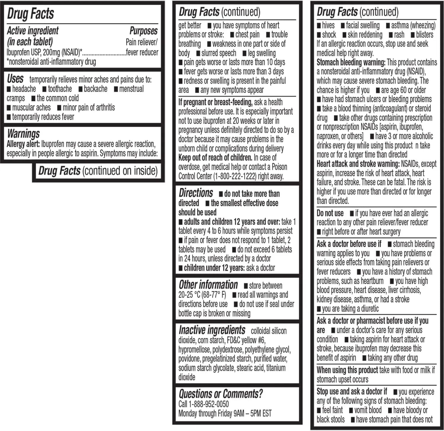 HealthA2Z® Ibuprofen 200mg | 500 Counts | Pain Relief | Body Aches | Headache | Arthritis | Cramps | Back Pain | Fever Reducer… (500 Count) HealthA2ZBuy Supplements Australia
