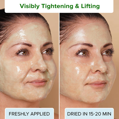 Ebanel Collagen Peptides Wash-Off Face Mask Set, 8 Pack Instant Skin Tightening and Lifting Masks, Brightening Face Mask with Niacinamide, Glutathione, Hyaluronic Acid, Vitamin C, Cica, B5, Albumen