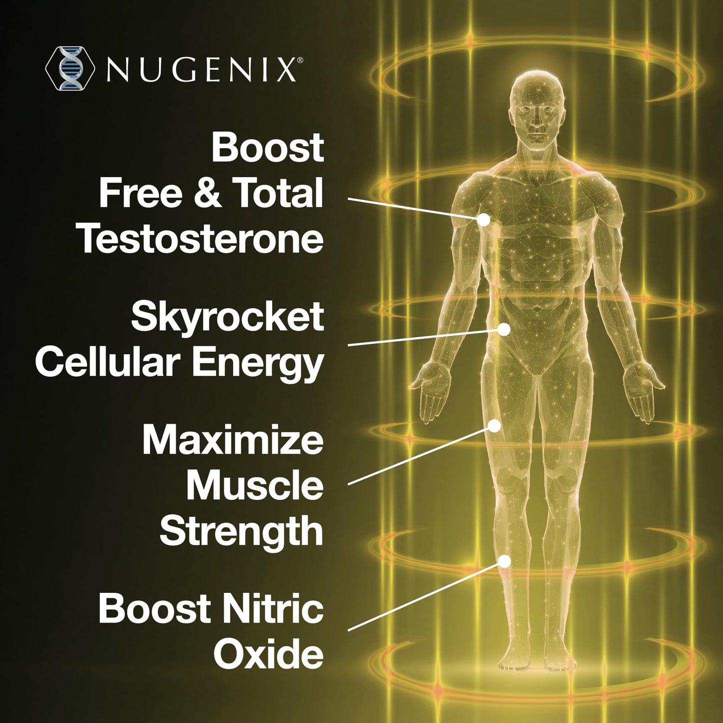 Nugenix Total-T2 - Nitric Oxide Booster for Men, Tesnor, S7, ElevATP, Tongkat, Citrulline, Nitric Oxide and Testosterone Supplement for Men (90 Count)