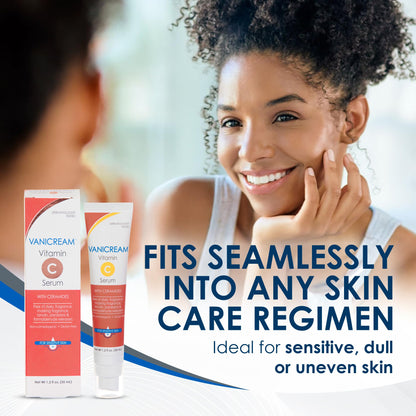Vanicream Vitamin C Serum, 1.2 Fl Oz, Formulated without Common Irritants for Sensitive Skin, Milky and Lightweight Brightening Serum,