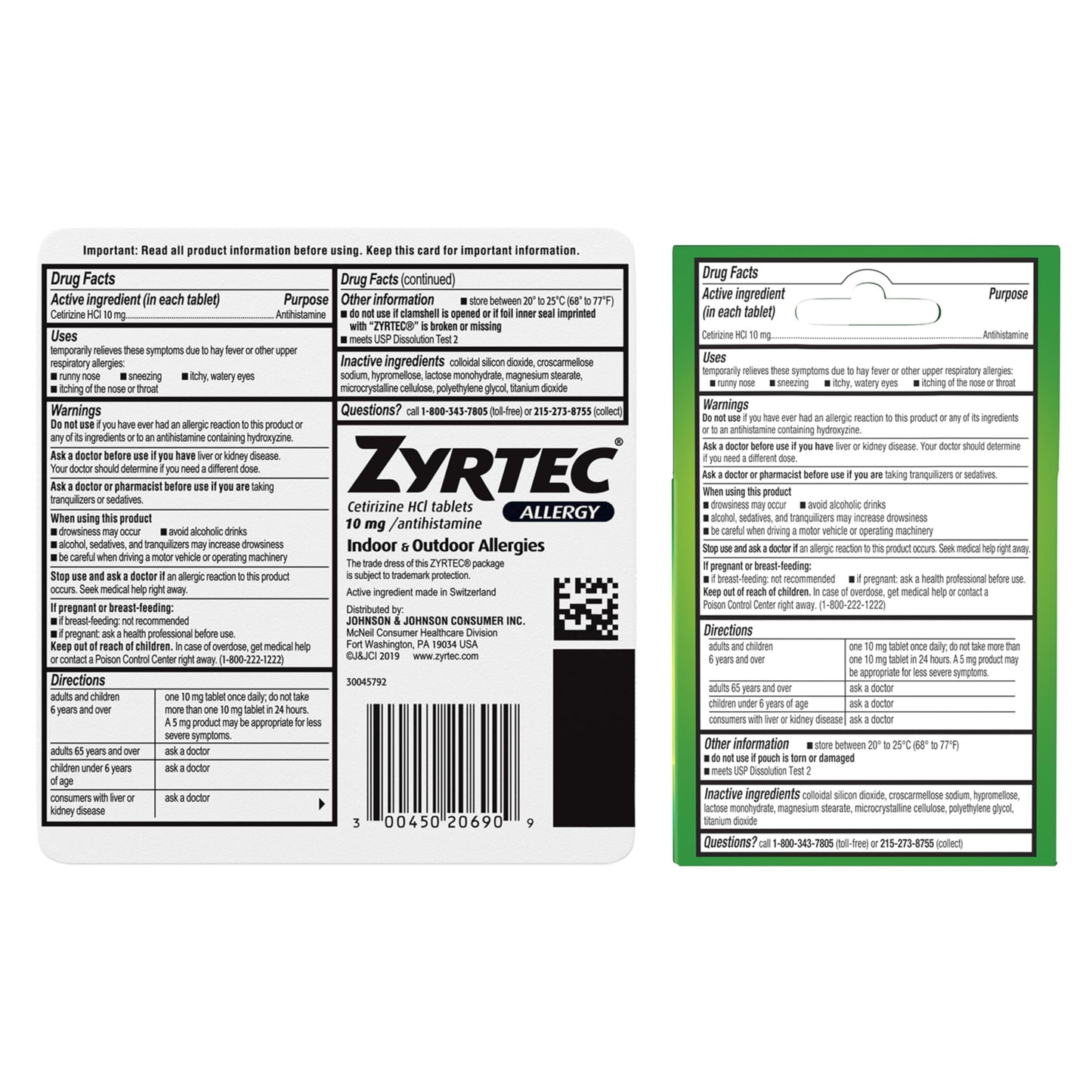 Zyrtec 24 Hour Allergy Relief Tablets, Indoor & Outdoor Allergy Medicine with 10 mg Cetirizine Hydrochloride Antihistamine, Value Bundle of one, 90 ct Bottle & Three, 1 ct Travel Packs Zyrtec buy supplements Au