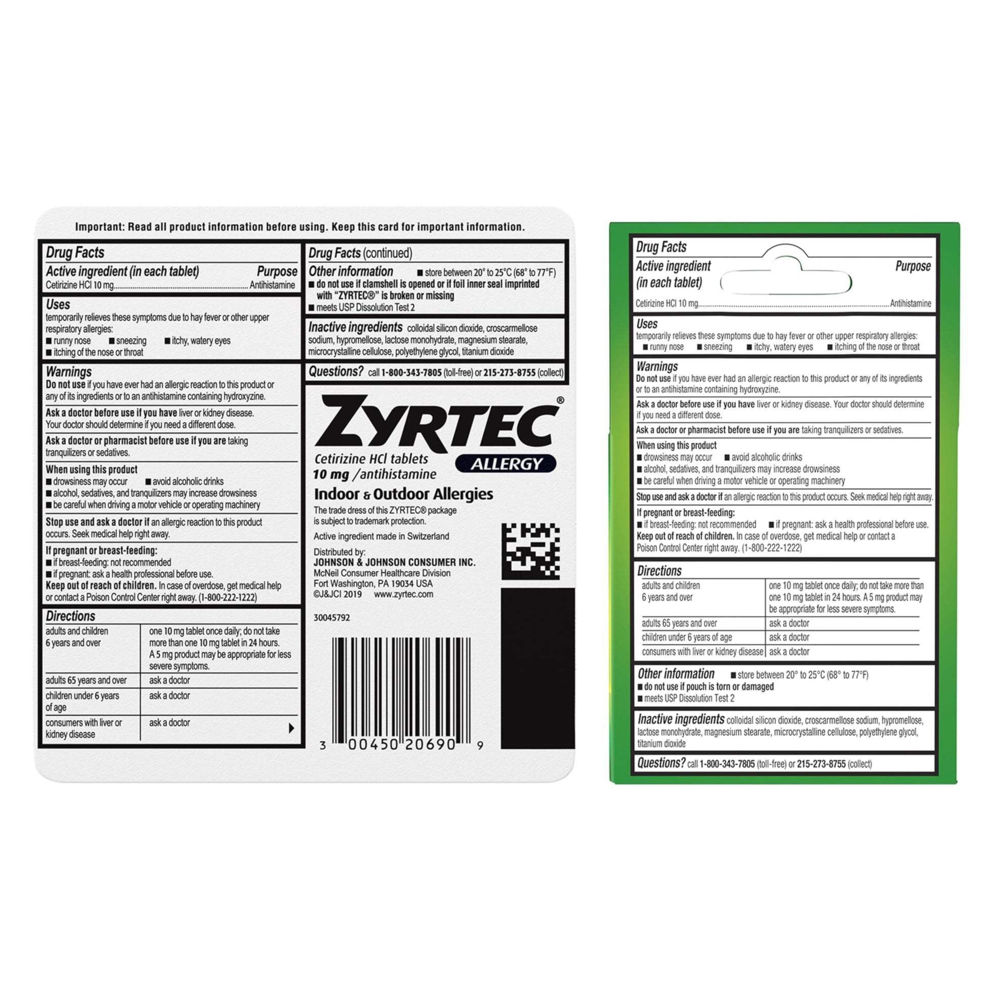 Zyrtec 24 Hour Allergy Relief Tablets, Indoor & Outdoor Allergy Medicine with 10 mg Cetirizine Hydrochloride Antihistamine, Value Bundle of one, 90 ct Bottle & Three, 1 ct Travel Packs Zyrtec buy supplements Au