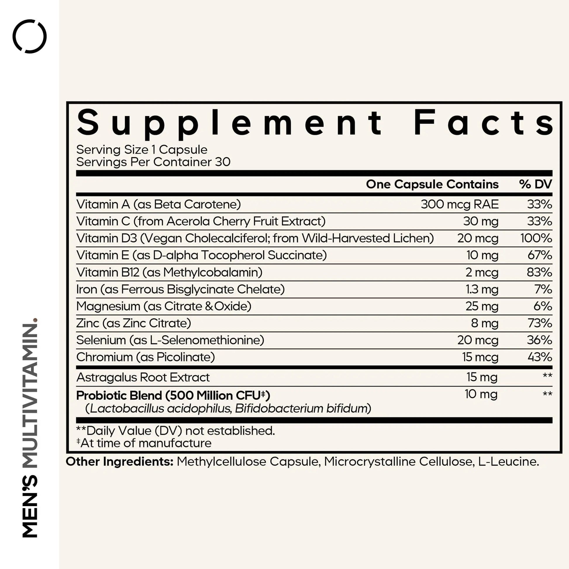 Codeage Men's Multivitamin - Daily Vitamins for Men with Vitamin A, C, D3, E, B12, Magnesium, Zinc, Iron, Chromium Codeage