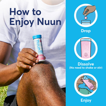 Nuun Vitamins Electrolyte Tablets with Vitamin D, C, E, A, & B6, Folic Acid, Magnesium & 4 Other Essential Electrolytes, Gluten Free & Vegan