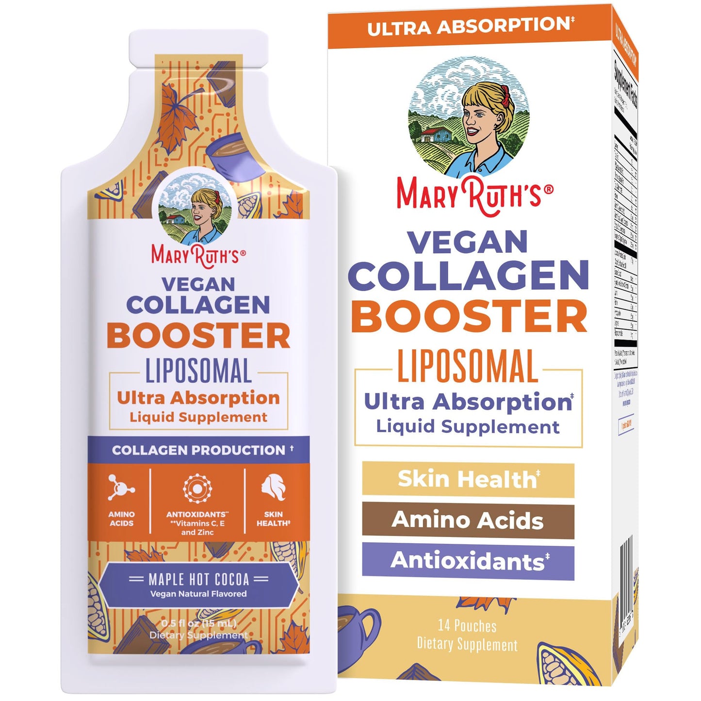 MaryRuth Organics Collagen Booster Liposomal | Sugar Free | Liquid Collagen Booster with VIT C, E, Zinc,Copper&Silica | Skin Care&Joint Support Supplement | Vegan | Non-GMO | Gluten Free | 14 Serving MARYRUTH'S buy supplements Au