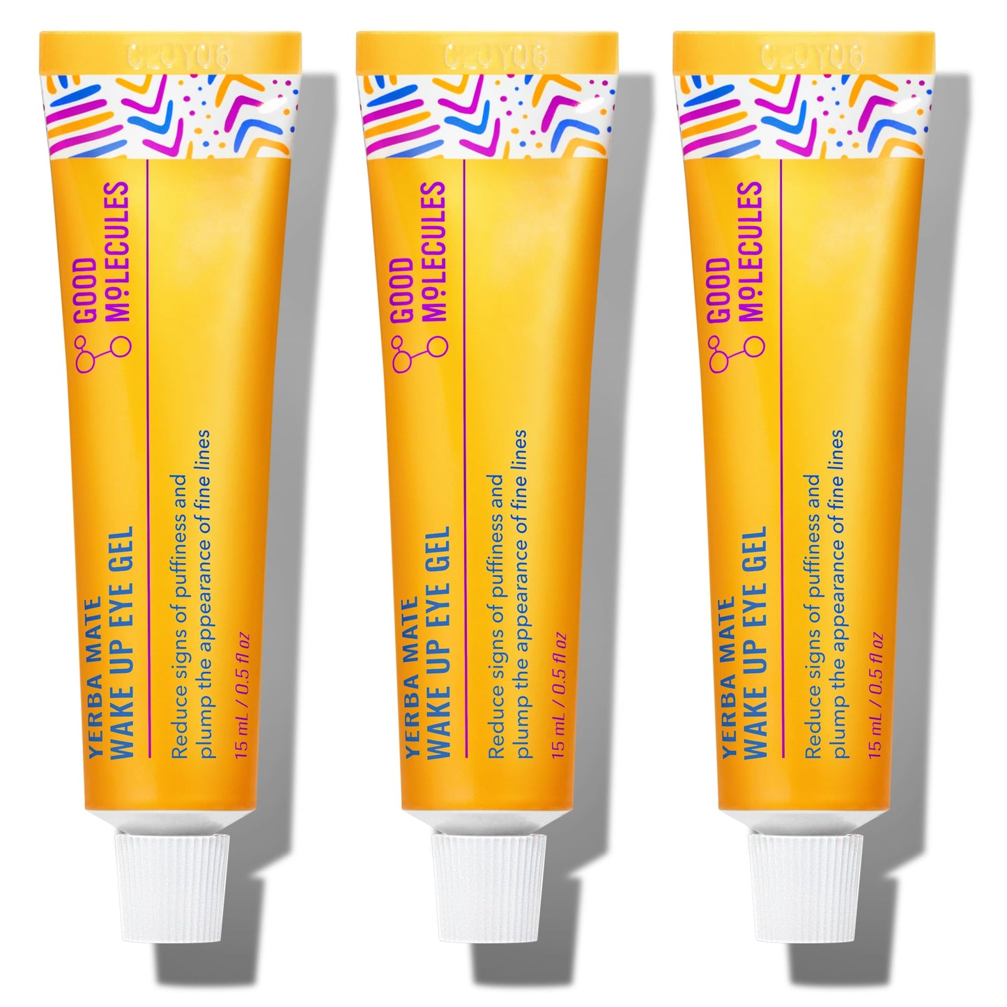 Good Molecules Yerba Mate Wake Up Eye Gel Pack 3 – 15 ml Each | Hydrating Under Eye Gel