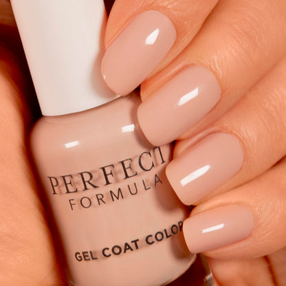 Perfect Formula Gel Coat Manicure Set - Nail Strengthener, Keratin Nail Treatment, Pink, Powder Pink, Taupe and Clear - Nail Strengthener for Damaged Nails