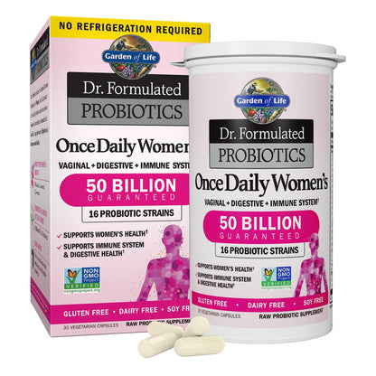 Garden of Life Organics Multivitamin for Men & Dr. Formulated Women's Probiotics Once Daily, 16 Strains, 50 Billion, 30 Capsules Garden of Life buy supplements Au