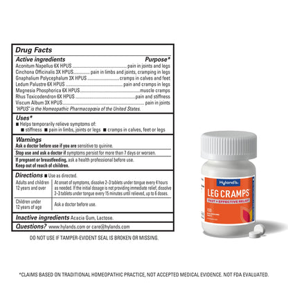 Hyland's Leg Cramps, Relief of Leg, Calf, Charley Horses, and Foot Cramps, 100 Quick-Dissolving Tablets Hyland's buy supplements Au