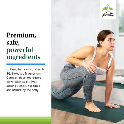 Terry Naturally BioActive Magnesium Complex - Bone & Heart Health Support - Supplement with Vitamin B6, Zinc & Magnesium - Pyridoxal-5-Phosphate Vegan Capsule Supplement - 120 Capsules Terry Naturally buy supplements Au