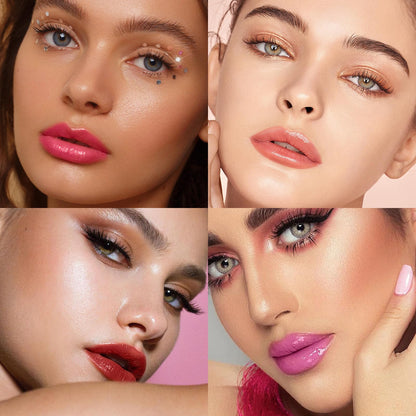 MLSMILE 3 Colors Fat Lip Oil Click Slick,Press Lipstick Set,Moisturizing Lip Balm,High Pigment Glow Lip Oil,Long-lasting,Pigmented Vegan,Lightweight and Glossy Lip Plumper with Coconut Oil-Set A MLSMILEBuy Supplements Australia