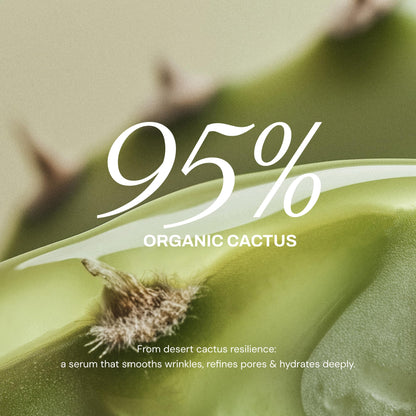 Whamisa Organic Cactus Magic Serum, Anti-Wrinkle & Brightening, Renewing Care, Skin Barrier Support, Fermented Ingredients, Hydrating, Facial Ampoule, Pore Refining, Korean Skin Care (32ml)