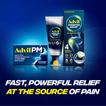 Advil PM Pain Reliever and Nighttime Sleep Aid, Ibuprofen for Pain Relief and Diphenhydramine Citrate for a Sleep Aid - 120 Coated Caplets and Pain Reliever and Fever Reducer, 10 Count Tablets Advil buy supplements Au