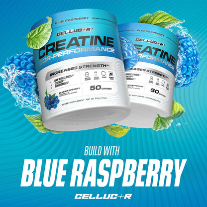 Cellucor Creatine Powder, Blue Raspberry Flavor - Increases Strength, Lean Muscle Mass & Endurance, Micronized Creatine for Fast Absorption