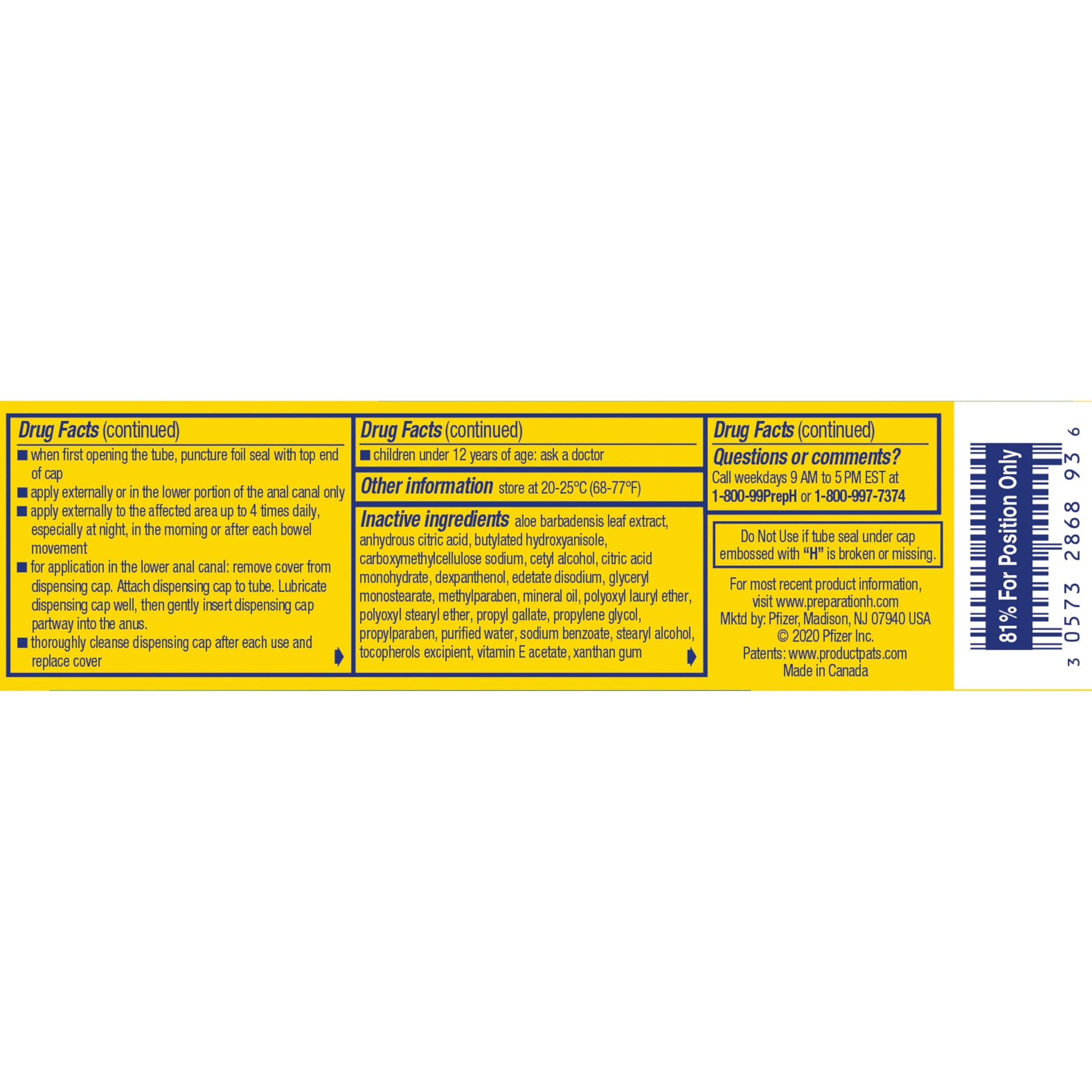 Preparation H Hemorrhoid Symptom Treatment Cream (0.9 Ounce Tube), Maximum Strength Multi-Symptom Pain Relief with Aloe Preparation H buy supplements Au