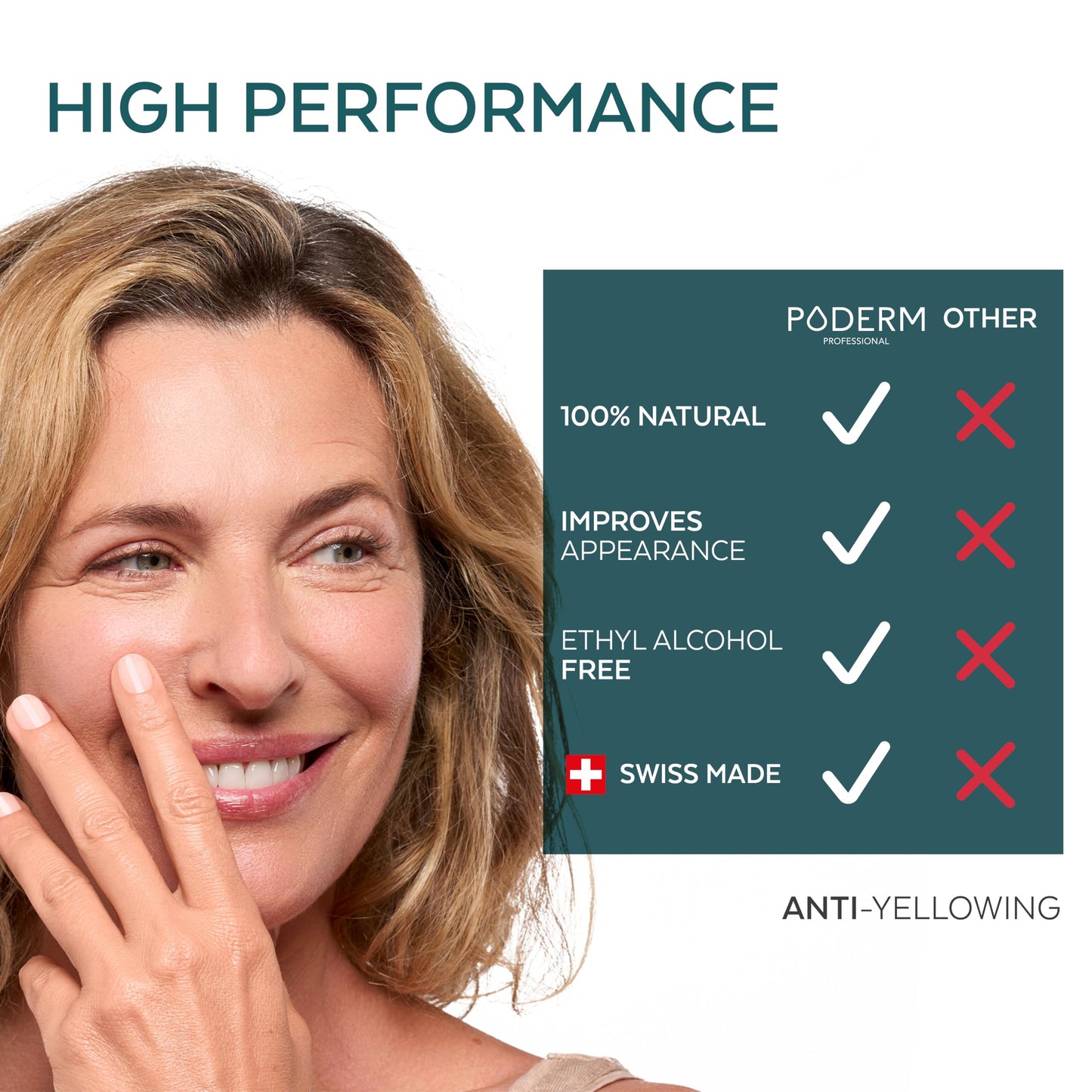 PODERM Tea Tree Nail Serum - 6 ml | 4-in-1 Formula for Damaged, Yellowed, and Dull Nails – Helps Even Nail Thickness – Swiss Made