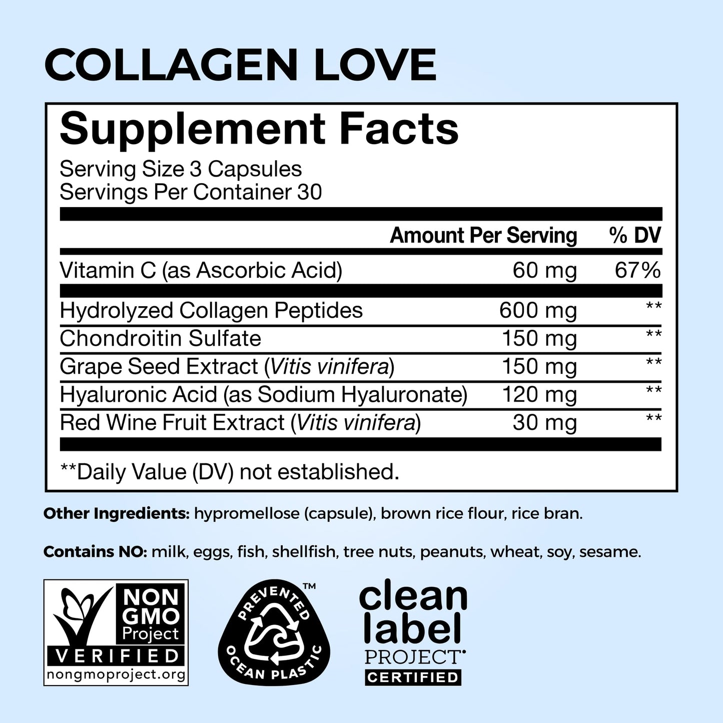 HUM Collagen Love Skin Supplement, Collagen Peptides Capsules with Hyaluronic Acid & Vitamin C, Supports Firm Skin & Helps Minimize Signs of Aging, Supplements