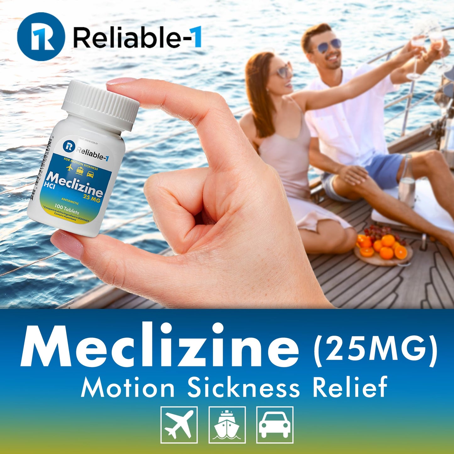 Reliable-1 Laboratories Meclizine HCL 25mg 100 Tablets (1 Bottle) Reliable-1 Laboratories buy supplements Au