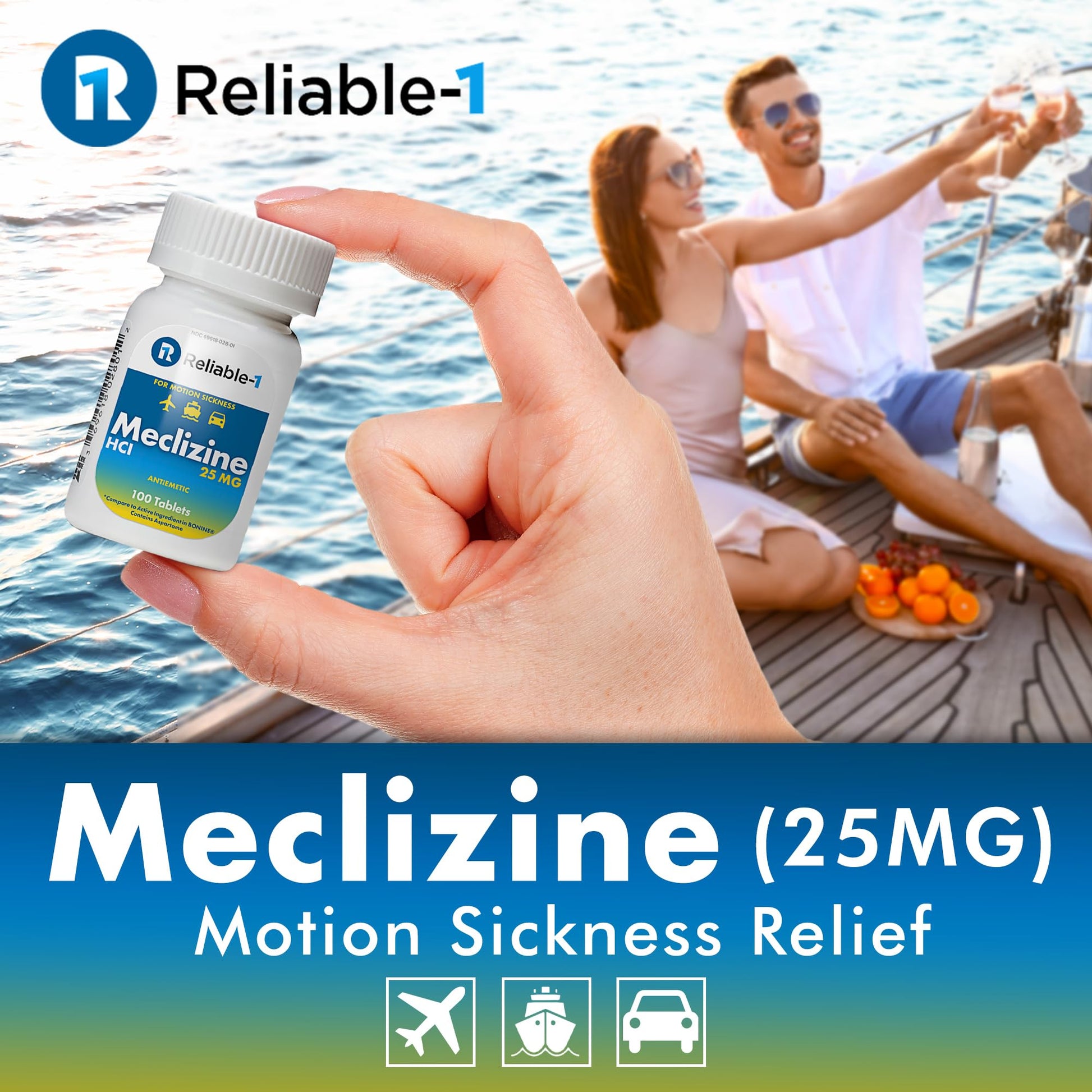 Reliable-1 Laboratories Meclizine HCL 25mg 100 Tablets (1 Bottle) Reliable-1 Laboratories buy supplements Au