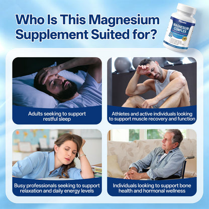 8 in 1 Magnesium Complex Capsules 1000mg for Women and Men - Highly Absorbable Magnesium Supplement Supports Muscle Relaxation Sleep & Energy | NSF Certified, GMP, Gluten Free, Vegan Oopeatol buy supplements Au