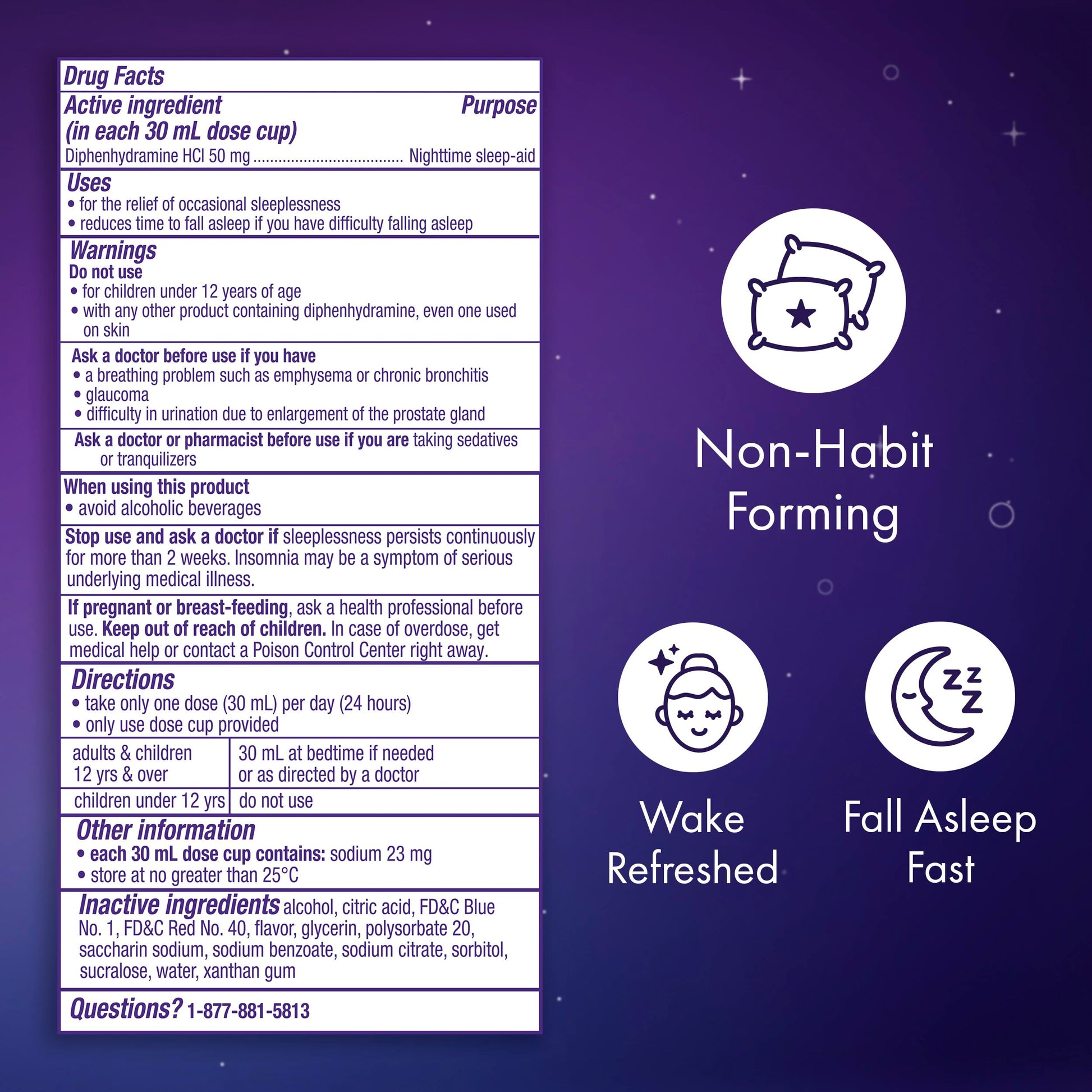 ZzzQuil, Sleep Aid, Nighttime Sleep Aid Liquid, 50 mg Diphenhydramine HCl, Fall Asleep Fast, Non-Habit Forming, Warming Berry Flavor, 12 FL OZ ZzzQuil buy supplements Au