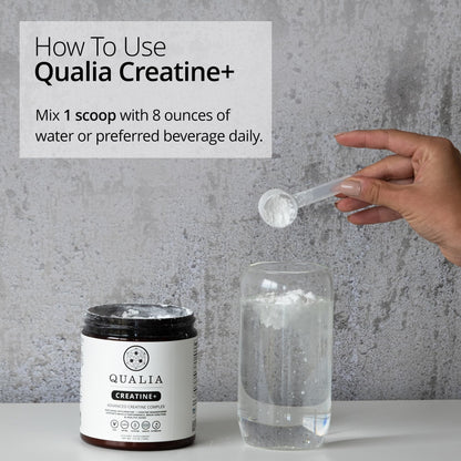 Qualia Creatine | Advanced Creatine Complex | 2 Sources + Magnesium | Optimized Absorption | Muscle Performance, Brain Function, & Healthy Aging (30 Servings) QUALIA LIFE SCIENCES buy supplements Au
