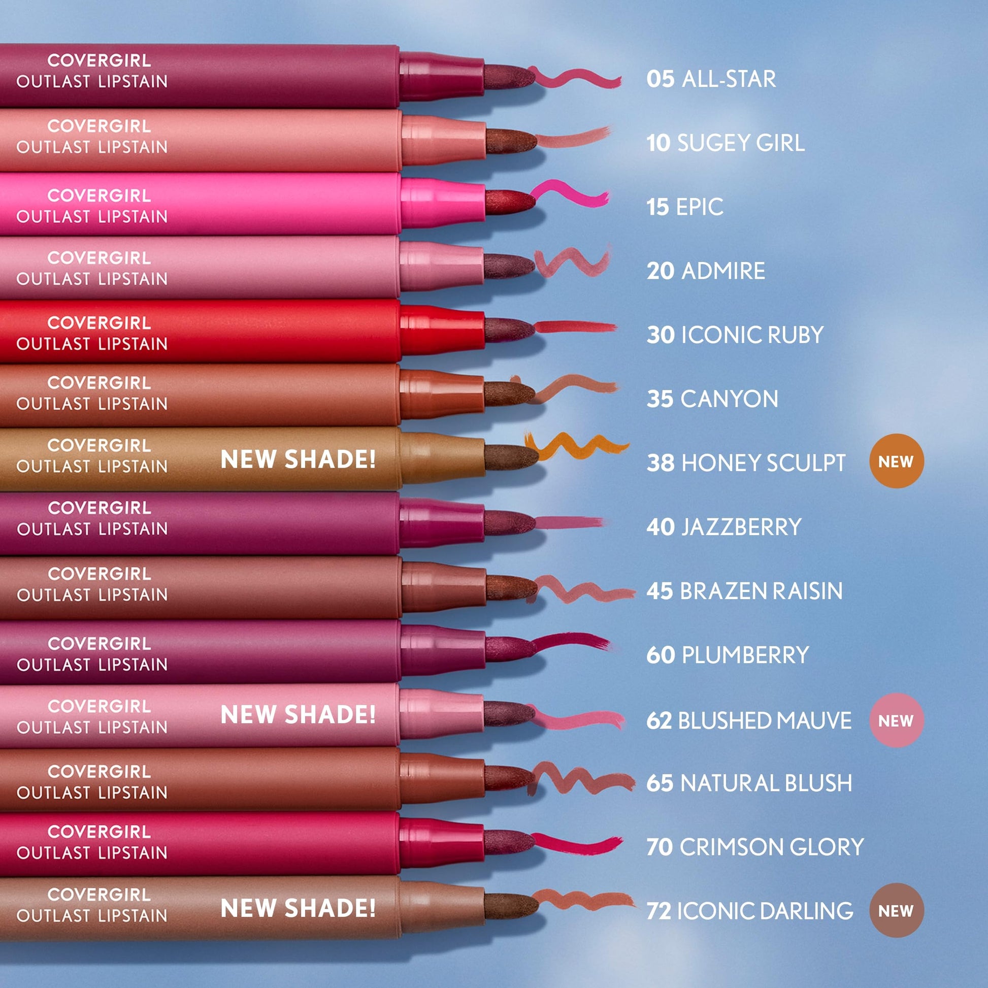 Covergirl Outlast Lipstain, 72 Iconic Darling, Smooth Application, Precise Pen-Like Tip, Transfer-Proof, Satin Stained Finish, Vegan Formula, 0.06oz COVERGIRL buy supplements Au
